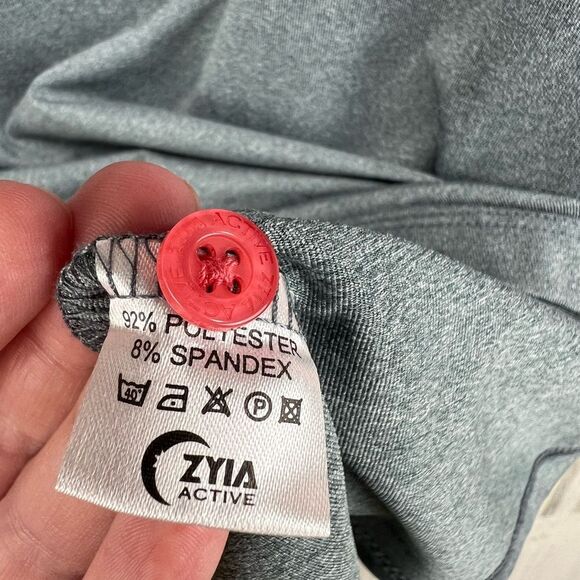Zyia Active Red Gray Performance Polo Mens XL - Picture 3 of 7